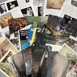 Ephemera Lot 70 Pcs Color Images Book & Magazine Pages Junk Journal Art Crafts